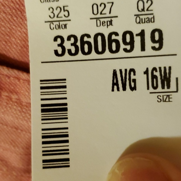 16W CJ Banks coral pink 4 pocket denim skirt NWT New - Picture 8 of 8